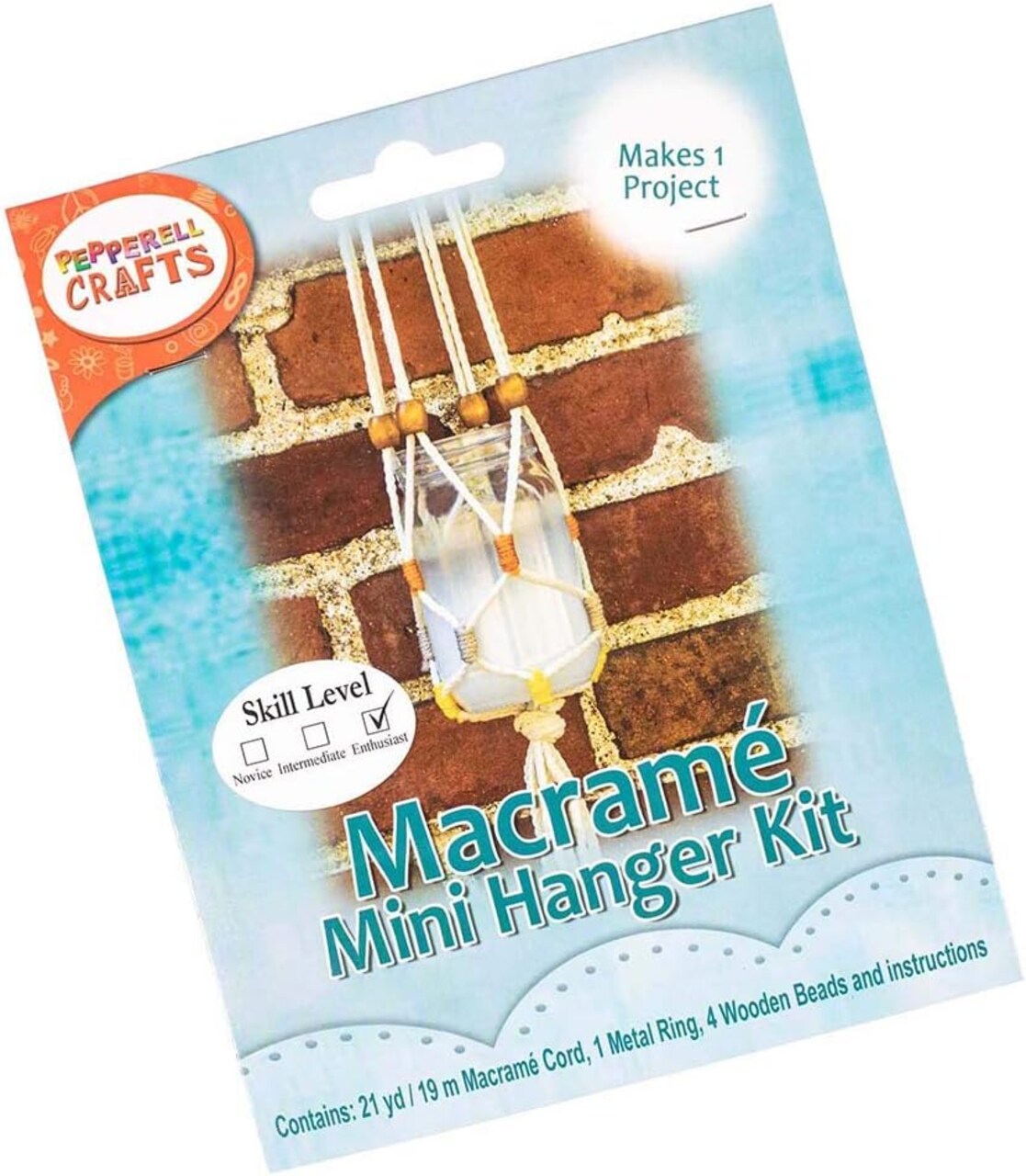 Macramé Hanging Jar Kit – Make Your Own Hanging Macramé Craft